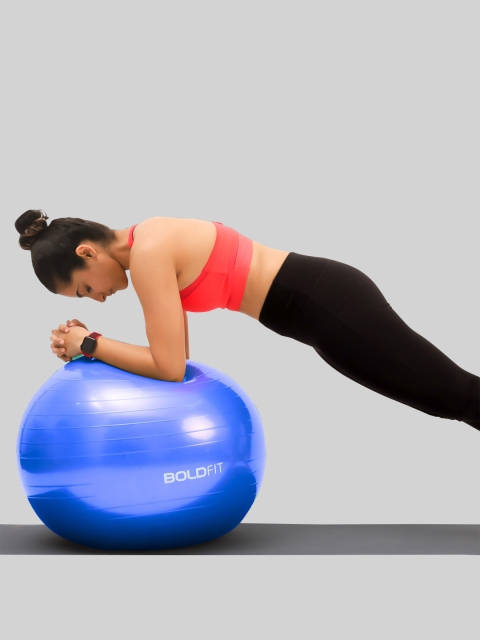 BOLDFIT Anti Burst Gym Ball For Exercise With Foot Pump - Image 2