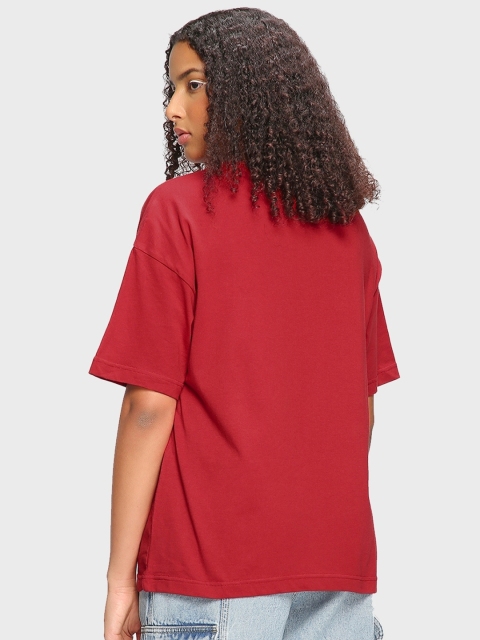 Bewakoof Believe Cat Graphic Printed Oversized T-shirt - Image 4