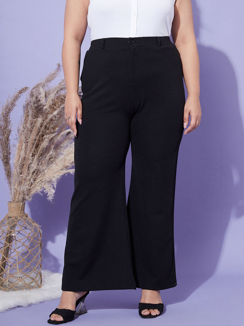 SASSAFRAS Curve Women High-Rise Flared Bell Bottom Tousers