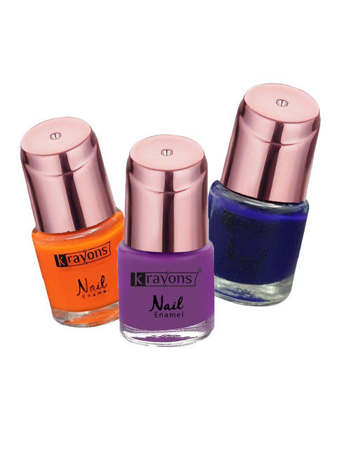 krayons Set of 3 Color Me Crazy Gel Long Lasting Nail Polish - 8 ml each