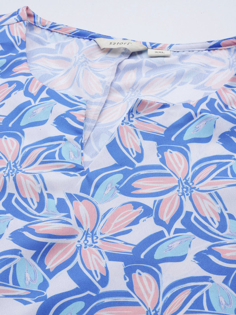 Sztori Plus Size Floral Print A-Line Dress - Image 2