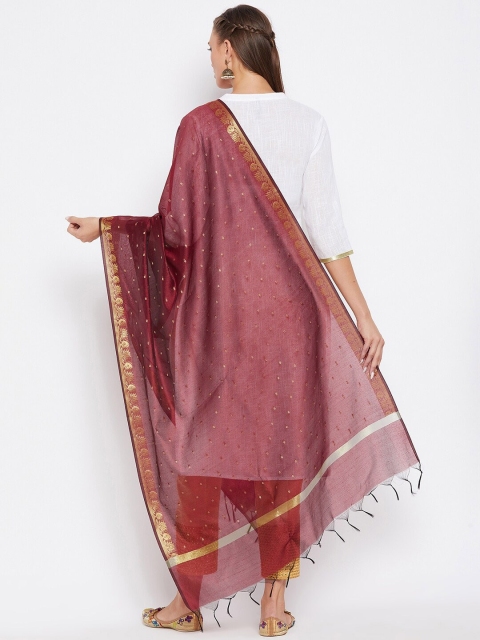 Clora Creation Woven Design Silk Blend Dupatta - Image 4
