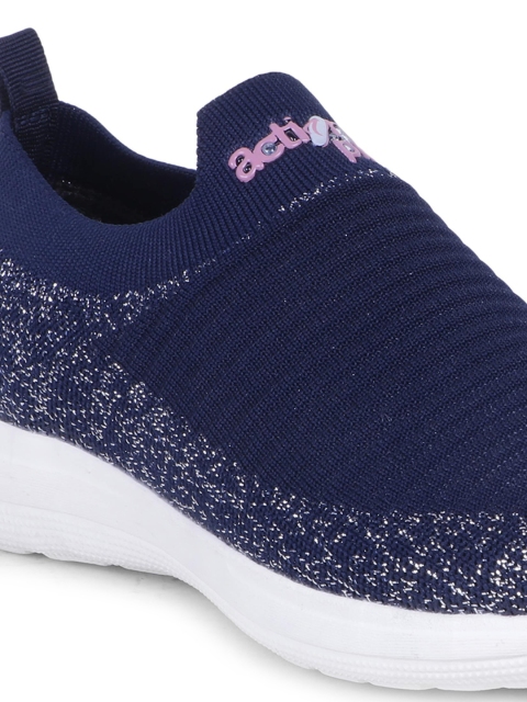 Action Plus Women Woven Design Mesh Comfort Insole Slip-On Sneakers - Image 7