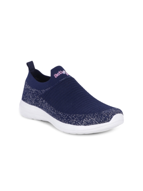 Action Plus Women Woven Design Mesh Comfort Insole Slip-On Sneakers - Image 2