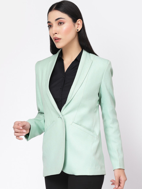 KLOTTHE Women Acrylic Single-Breasted Formal Blazers - Image 3