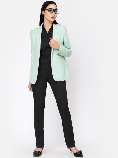 KLOTTHE Women Acrylic Single-Breasted Formal Blazers - Image 5