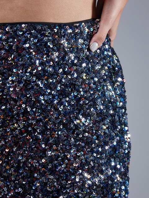 20Dresses Women Sequin Embellished Mini-Length A-line Skirt - Image 5