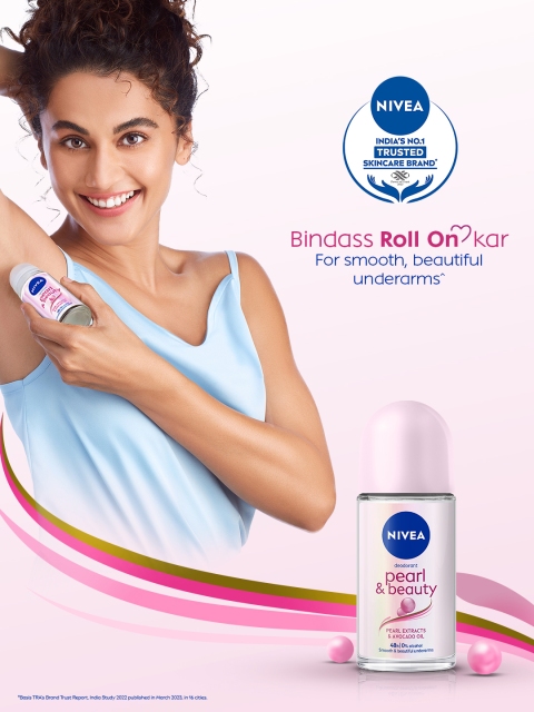 Nivea Women Set Of 2 Pearl & Beauty Deodorant Roll On with Avocado Oil - 50ml Each - Image 3