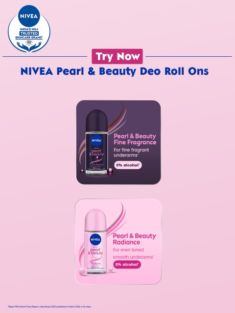 Nivea Women Set Of 2 Pearl & Beauty Deodorant Roll On with Avocado Oil - 50ml Each - Image 7