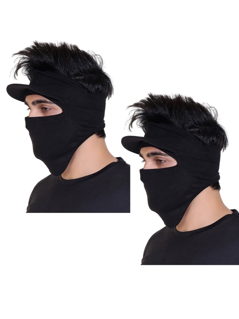 Gajraj Pack Of 2 Cotton Strechable Full Face Masks With Visor - Image 3