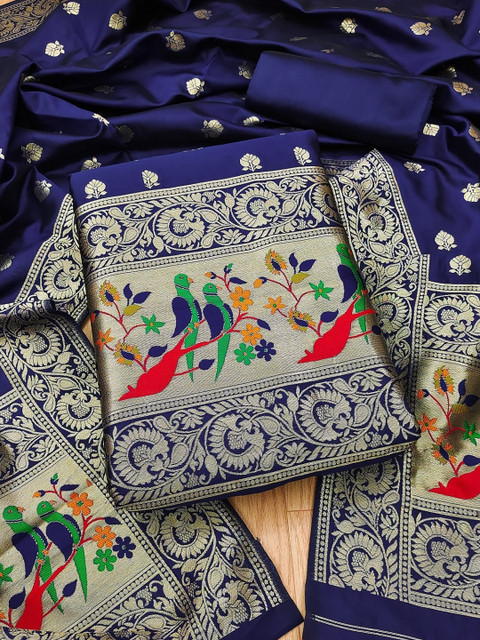 KALINI Woven Design Unstitched Dress Material