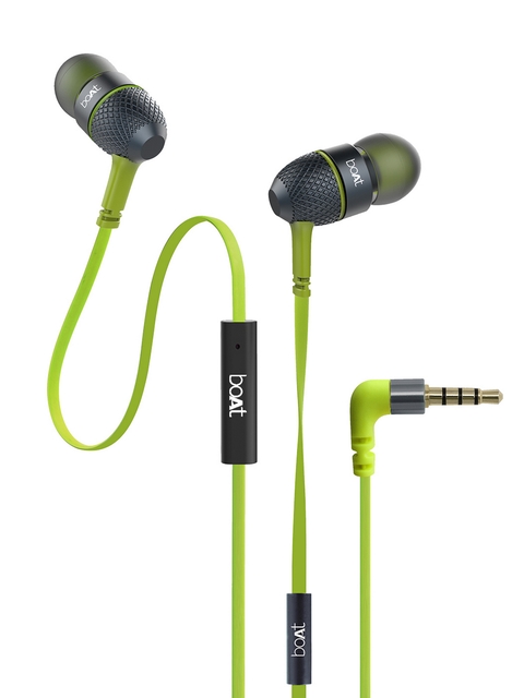 boAt BassHeads 220 M Lime Tangle-free Wired Earphones with Enhanced Bass & Metal Finish