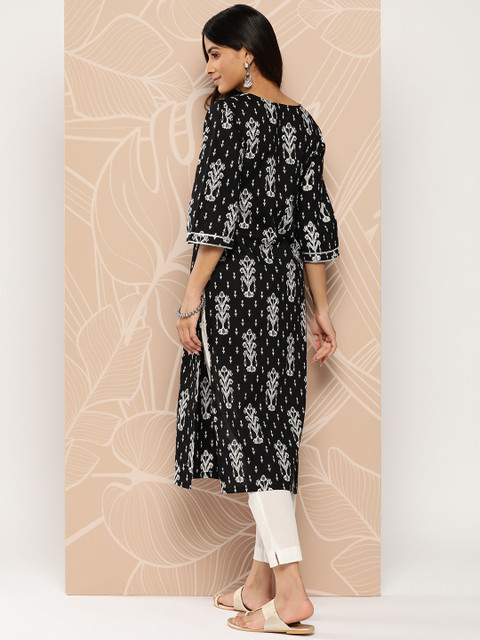 Libas Ethnic Motifs Embroidered Flared Sleeves Gotta Patti Kurta - Image 4