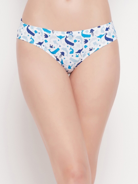 Clovia Women Printed Low-Rise Bikini Brief