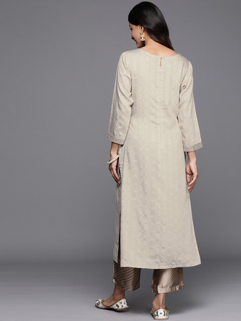 Libas Woven Design Pastels Dobby Kurta - Image 5