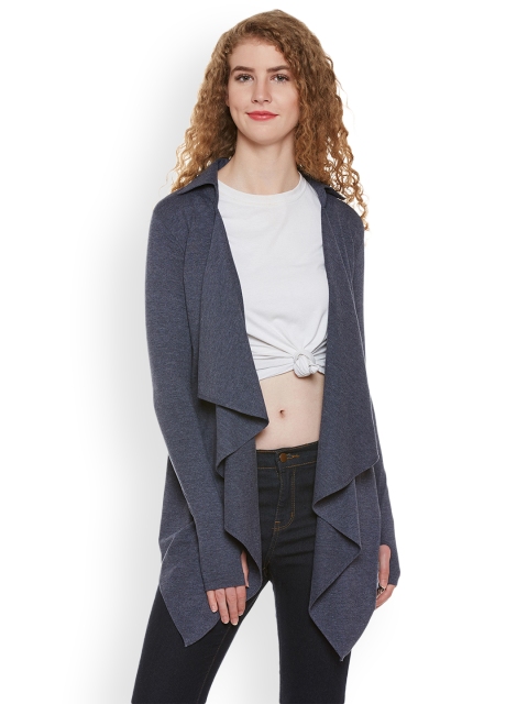 Hypernation Women Grey Melange Shrug