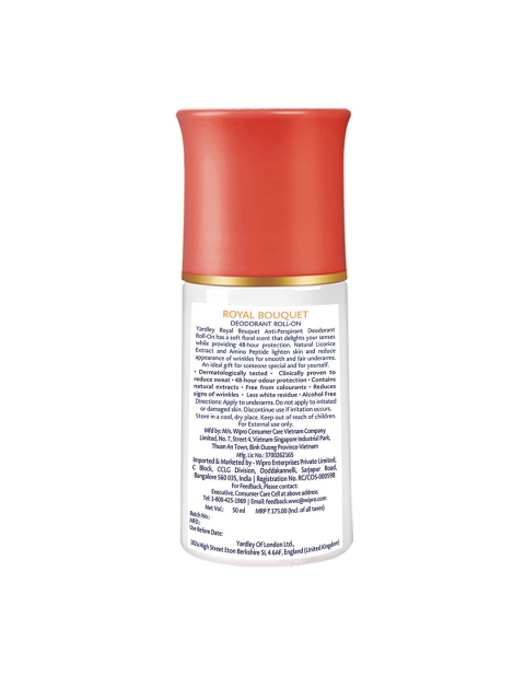 YARDLEY LONDON Women Set of Royal Bouquet & English Lavender Deodorant Roll-Ons-50ml Each - Image 3