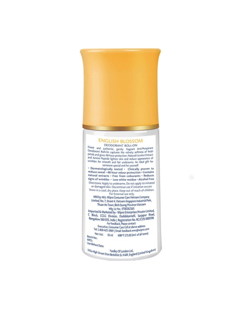 YARDLEY LONDON Women Set Of 3 Anti-Perspirant Alcohol Free Deodorant Roll-Ons - 50ml Each - Image 4