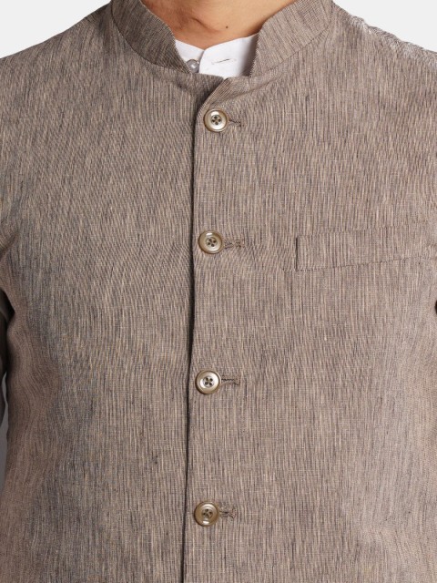 Wintage Men Mandarin Collar Premium Cotton Nehru Jackets - Image 2