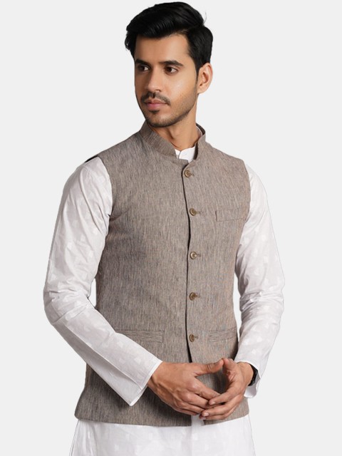 Wintage Men Mandarin Collar Premium Cotton Nehru Jackets - Image 3