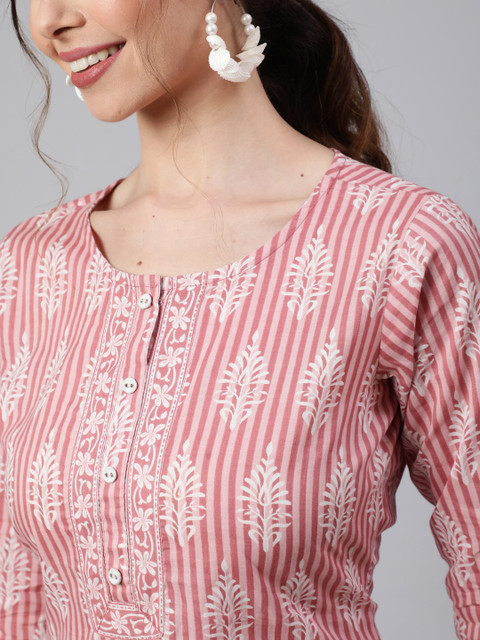 Nayo Ethnic Motifs Printed Pure Cotton Kurta - Image 2