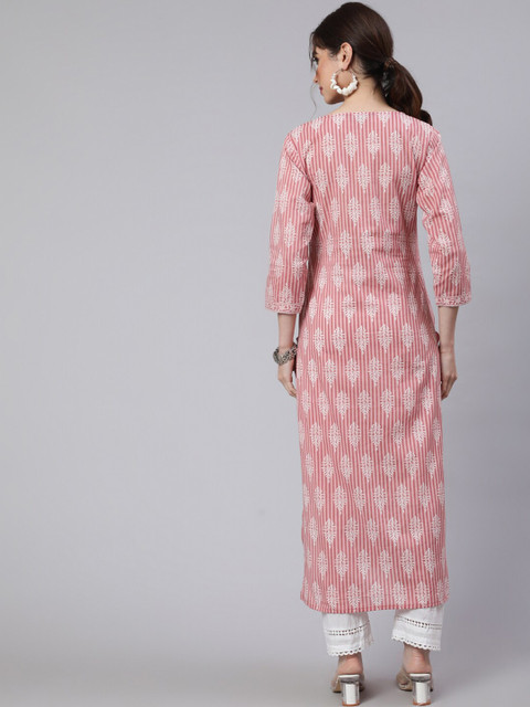 Nayo Ethnic Motifs Printed Pure Cotton Kurta - Image 5