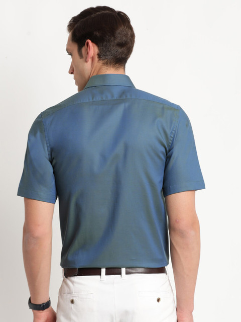 Turtle Modern Spread Collar Regular Fit Pure Cotton Formal Shirt - Image 5