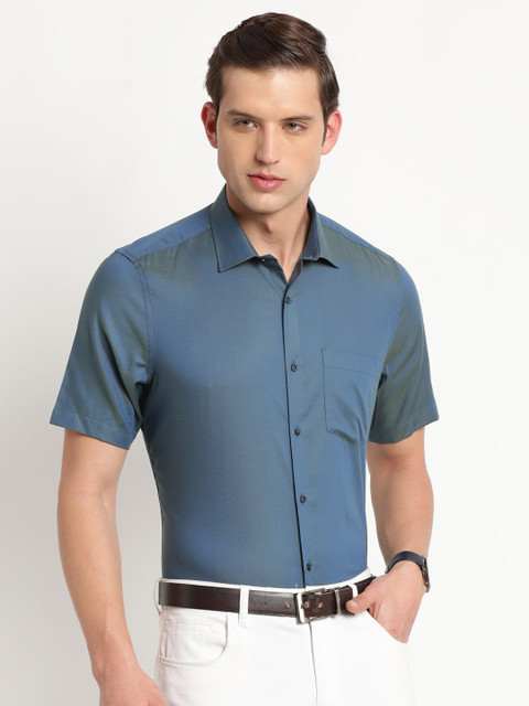 Turtle Modern Spread Collar Regular Fit Pure Cotton Formal Shirt - Image 3