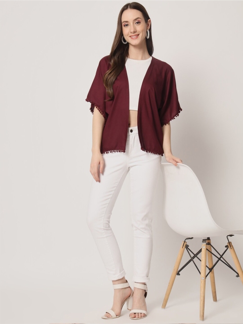 Trend Arrest Women Open Front Pom Pom Shrug - Image 7