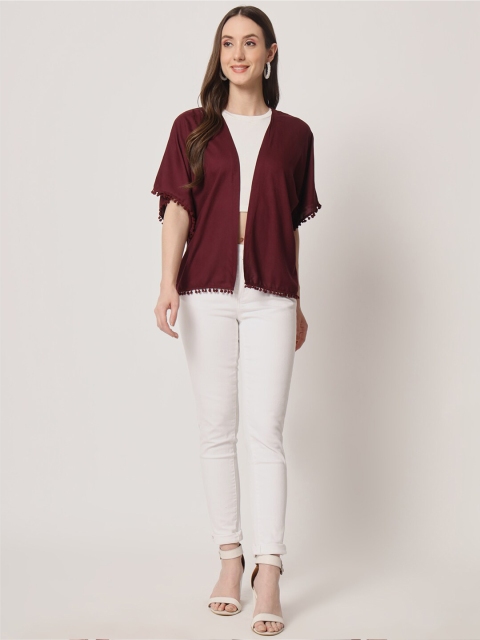 Trend Arrest Women Open Front Pom Pom Shrug - Image 6