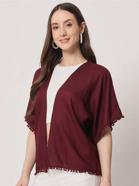 Trend Arrest Women Open Front Pom Pom Shrug - Image 4