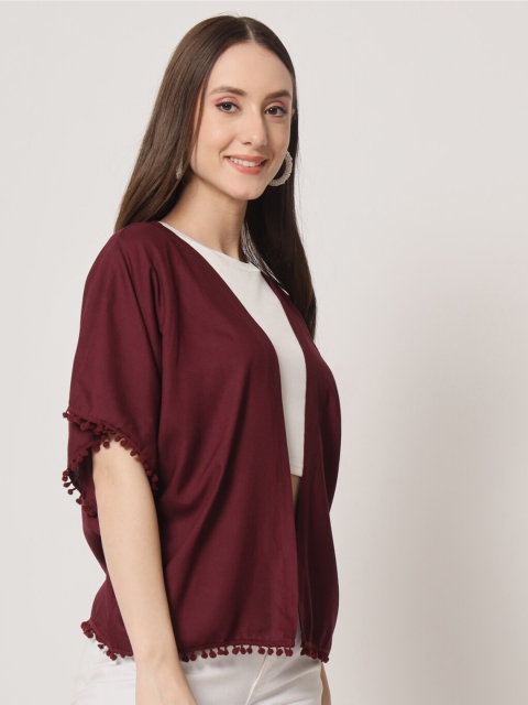Trend Arrest Women Open Front Pom Pom Shrug - Image 3
