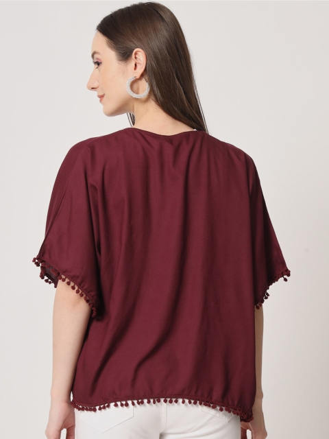 Trend Arrest Women Open Front Pom Pom Shrug - Image 5