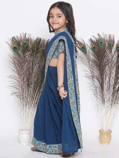 Little Bansi Pure Georgette Ready to Wear Saree - Image 3