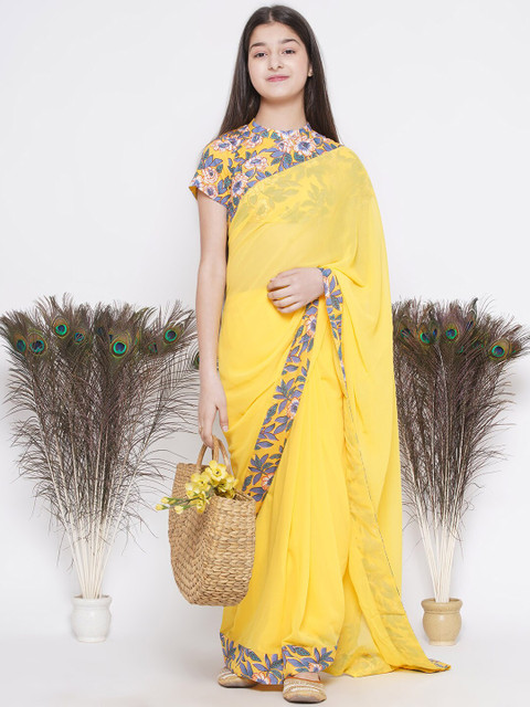 Little Bansi Pure Georgette Ready to Wear Saree - Image 5