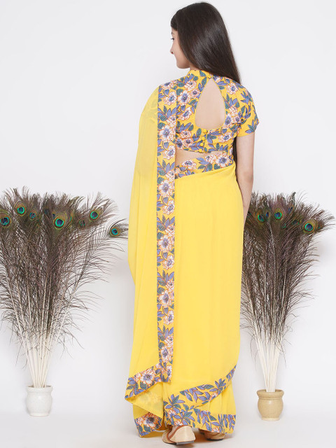 Little Bansi Pure Georgette Ready to Wear Saree - Image 4