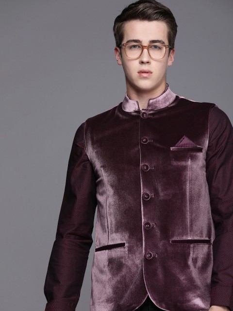 Theme Solid Regular Fit Nehru Jacket