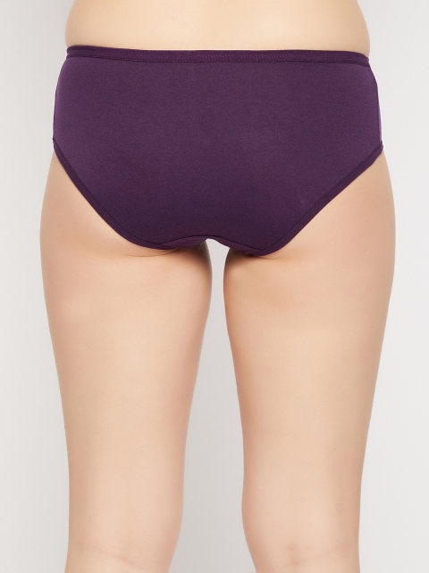 SECRETS BY ZEROKAATA Pack of 4 Assorted Cotton Basic Briefs Panty For Women - Image 9