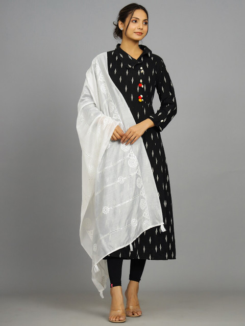 HANDICRAFT PALACE White & Gold-Toned Embroidered Dupatta with Sequinned - Image 3