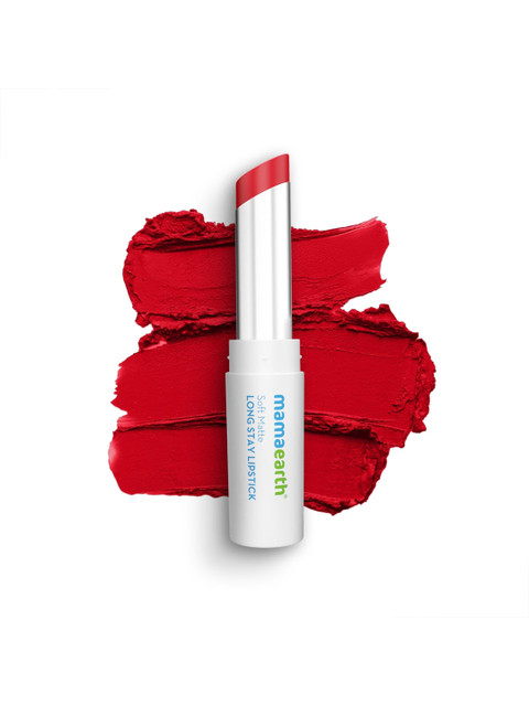 Mamaearth Soft Matte 12Hr Long Stay Lipstick with Jojoba Oil & Vitamin E 3.5g- Ruby Red