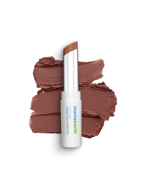 Mamaearth Soft Matte 12Hr Long Stay Lipstick with Jojoba Oil & Vitamin E 3.5g- Mocha Brown