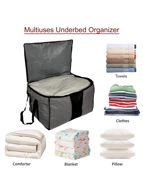 Kuber Industries 2 Pcs Foldable Underbed Storage Bags Cloth Organizer For Store - Image 4