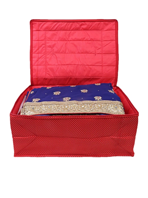 Kuber Industries 2-Pcs Red & White Dot Printed Clothes Storage Bag - Image 4