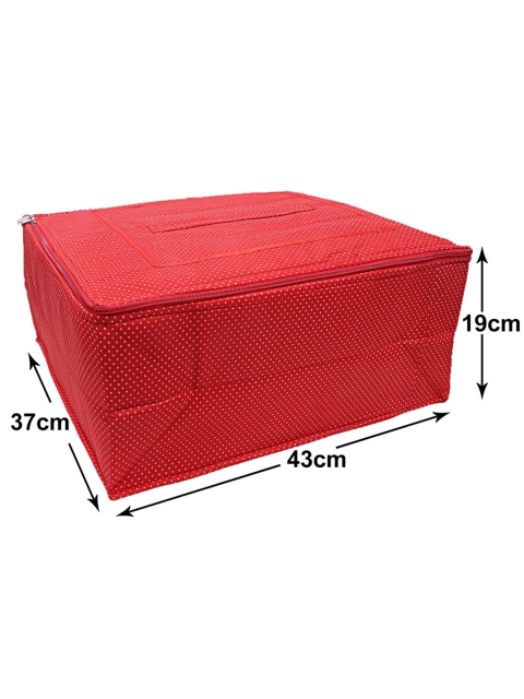 Kuber Industries 2-Pcs Red & White Dot Printed Clothes Storage Bag - Image 6