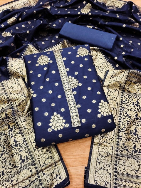 KALINI Ethnic Motifs Unstitched Dress Material
