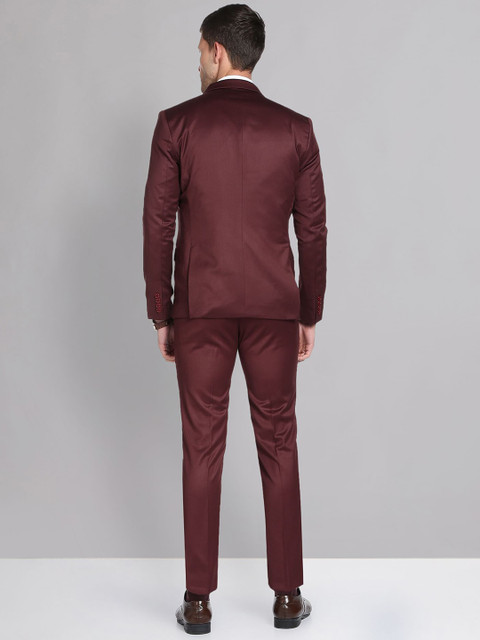 AD By Arvind Men Tailored Fit Single-Breasted Three-Piece Formal Suit - Image 4