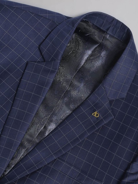 AD By Arvind Checked 2-Piece Single Breasted Formal Suit - Image 7