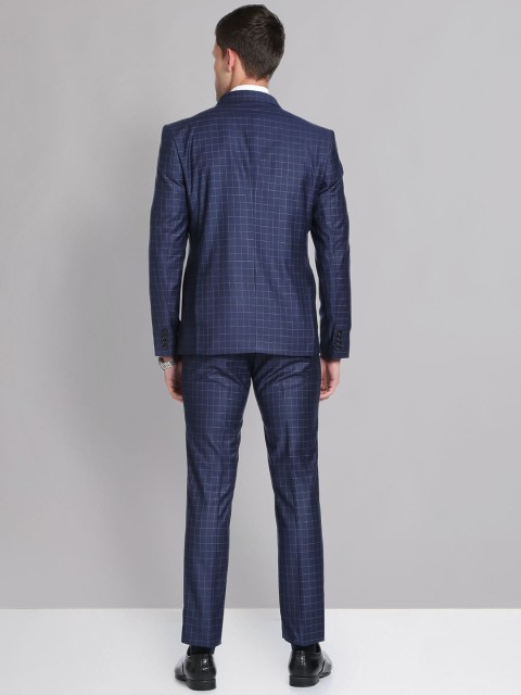 AD By Arvind Checked 2-Piece Single Breasted Formal Suit - Image 4