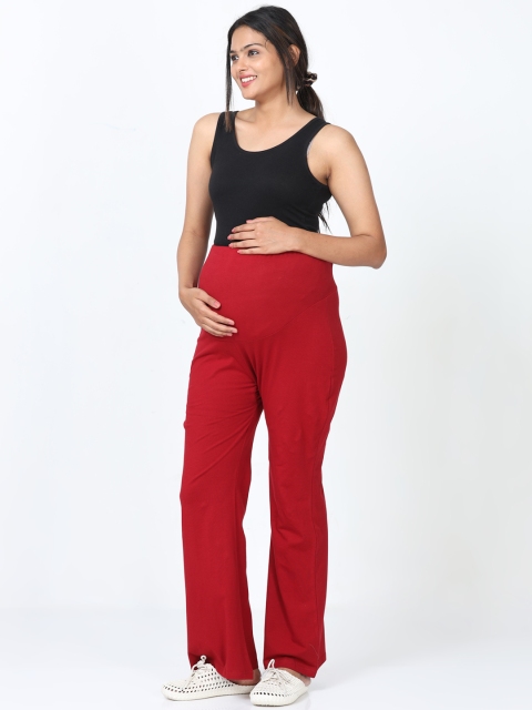 9shines Label Women Red Maternity Palazzos - Image 5