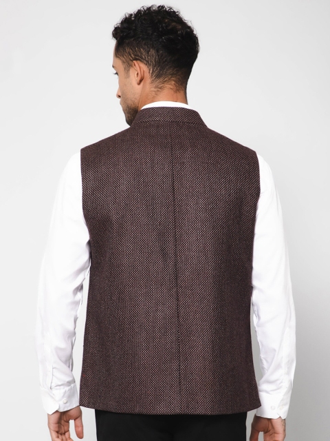 Cantabil Solid Woven Nehru Jacket - Image 5